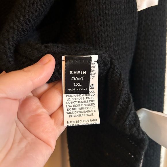 Black Cardigan with White Bow Details - Picture 2 of 3